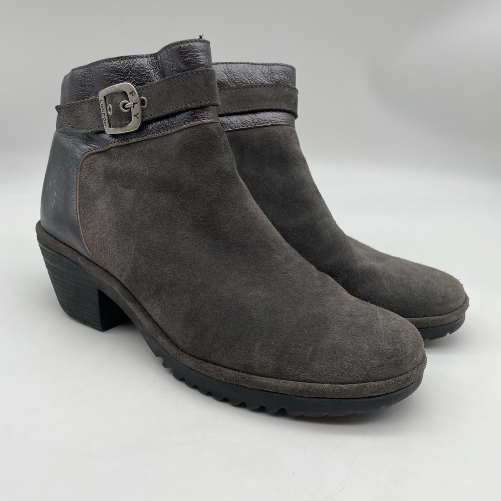 FLY London Wisp Leather Heeled Booties